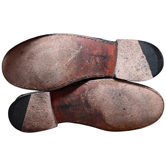 ALLEN EDMONDS Verona II Men's Sz 9.5 Brown Chili Leather Loafers Horse Bit - Picture 11 of 14